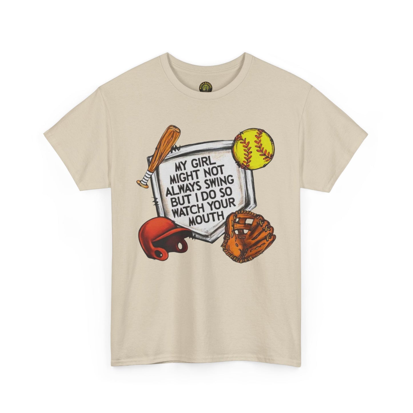 My girl softball Cotton Tee