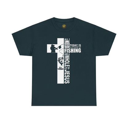 Fishing and Faith Unisex Heavy Cotton Tee - Perfect for Outdoors Lovers