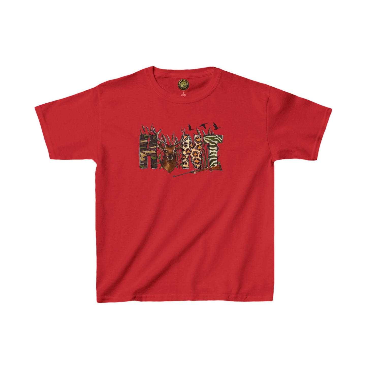 Kids Camo Print Heavy Cotton Tee – Adventure Awaits!