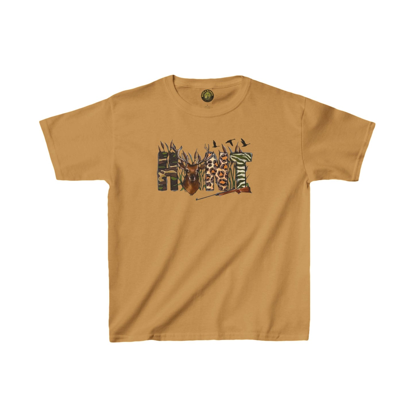 Kids Camo Print Heavy Cotton Tee – Adventure Awaits!