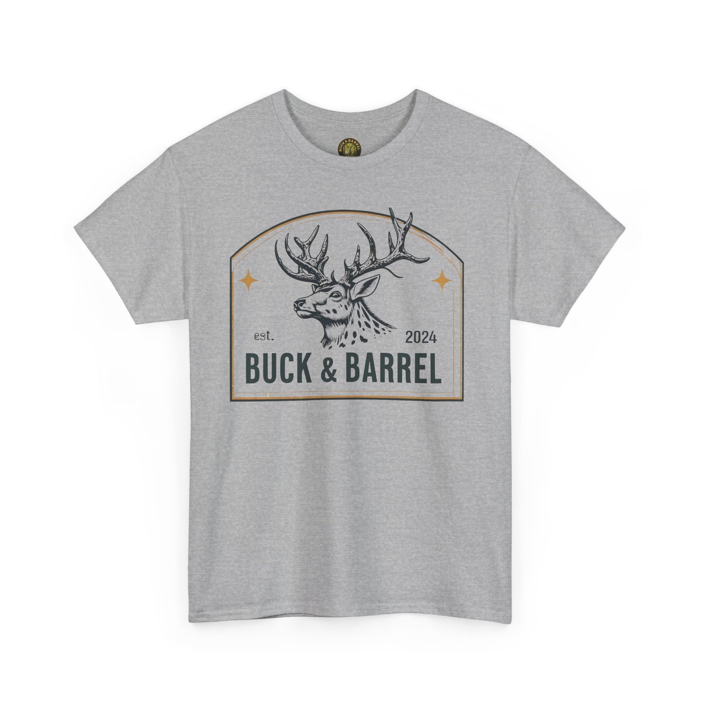 Buck & Barrel Unisex Heavy Cotton Tee - Perfect for Outdoors Enthusiasts