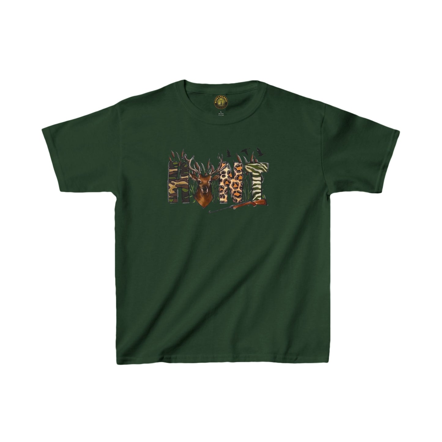 Kids Camo Print Heavy Cotton Tee – Adventure Awaits!