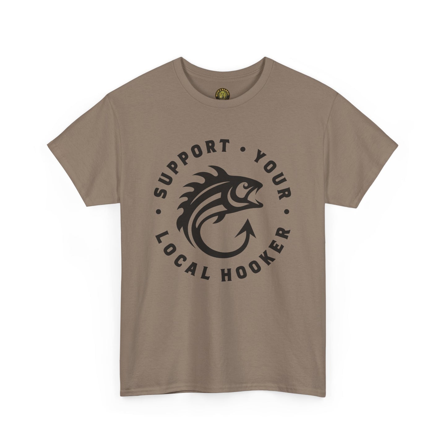 Support Your Local Hooker Unisex Heavy Cotton Tee - Casual Fishing Shirt