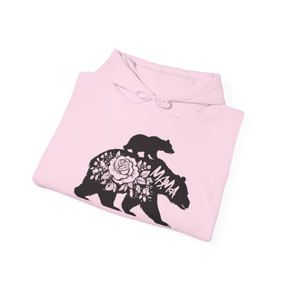 Mama Bear Floral Sweatshirt | Unisex Heavy Blend™ Hooded Sweatshirt for Nature Lovers