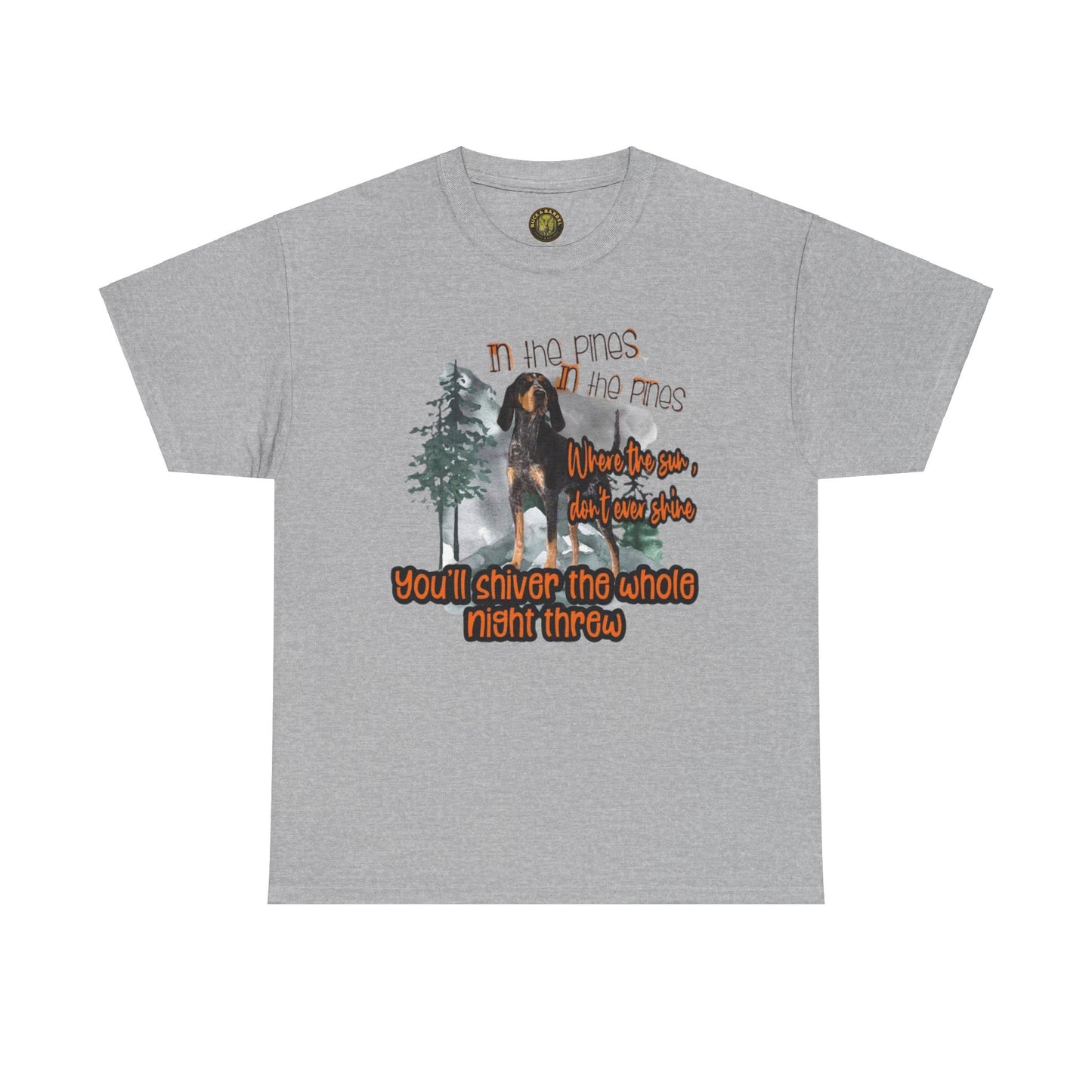 Unisex Heavy Cotton Tee - 'In the Pines' Graphic Shirt - Perfect for Campers and Nature Lovers