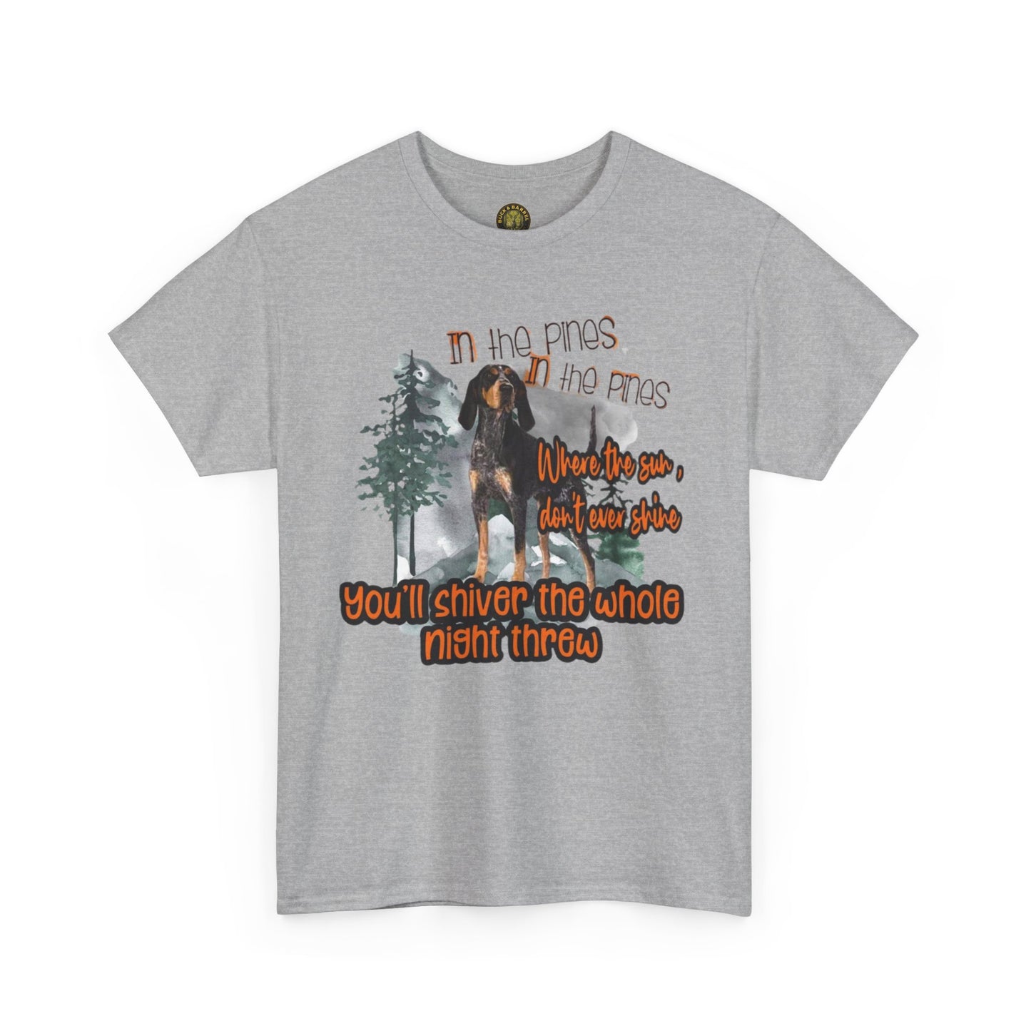 Unisex Heavy Cotton Tee - 'In the Pines' Graphic Shirt - Perfect for Campers and Nature Lovers