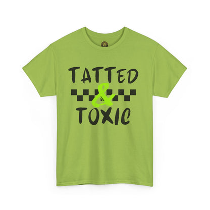 Unisex Heavy Cotton Tee - 'Tatted & Toxic' Graphic Shirt for Bold Style