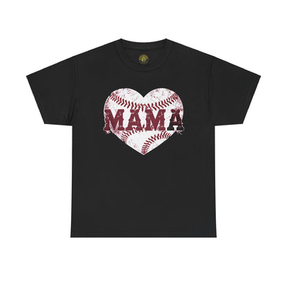 MAMA Baseball heart Unisex Heavy Cotton Tee