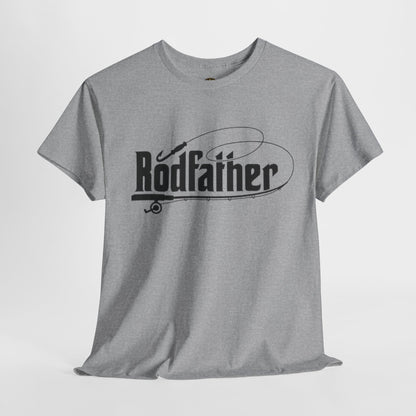 RodFather Fishing Tee - Unisex Heavy Cotton T-Shirt for Anglers