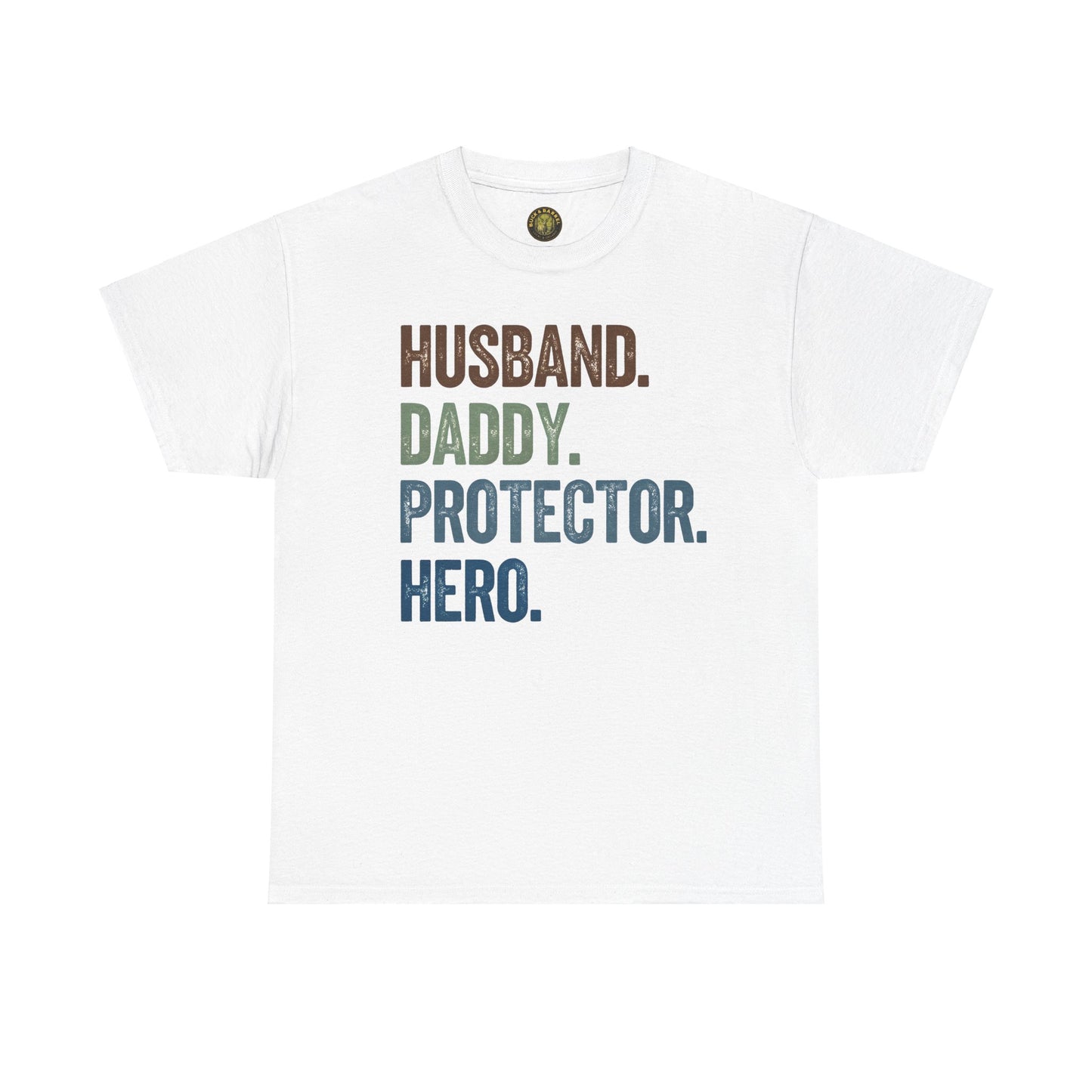 Husband Daddy Protector Hero Unisex Heavy Cotton Tee