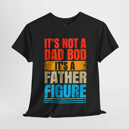 Father Figure Unisex Heavy Cotton Tee - Fun Dad Bod Graphic Tee