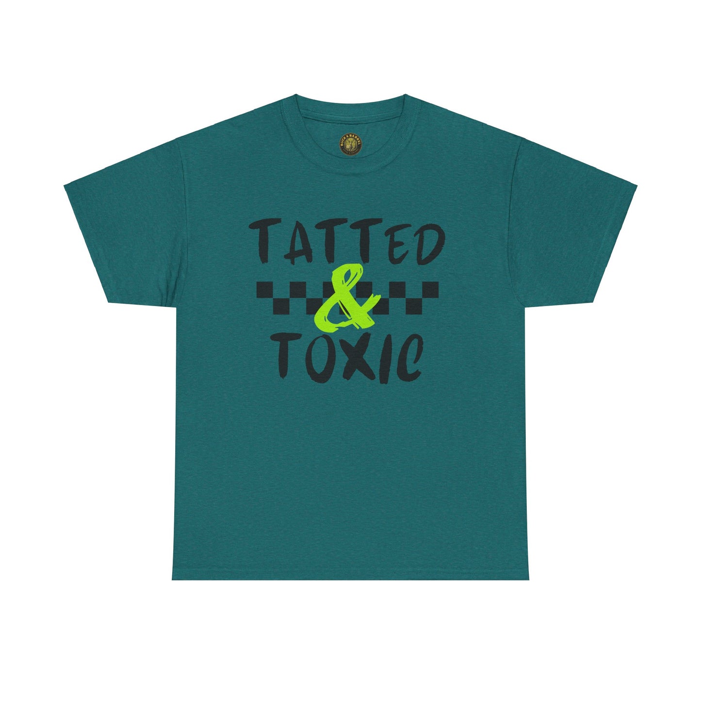 Unisex Heavy Cotton Tee - 'Tatted & Toxic' Graphic Shirt for Bold Style