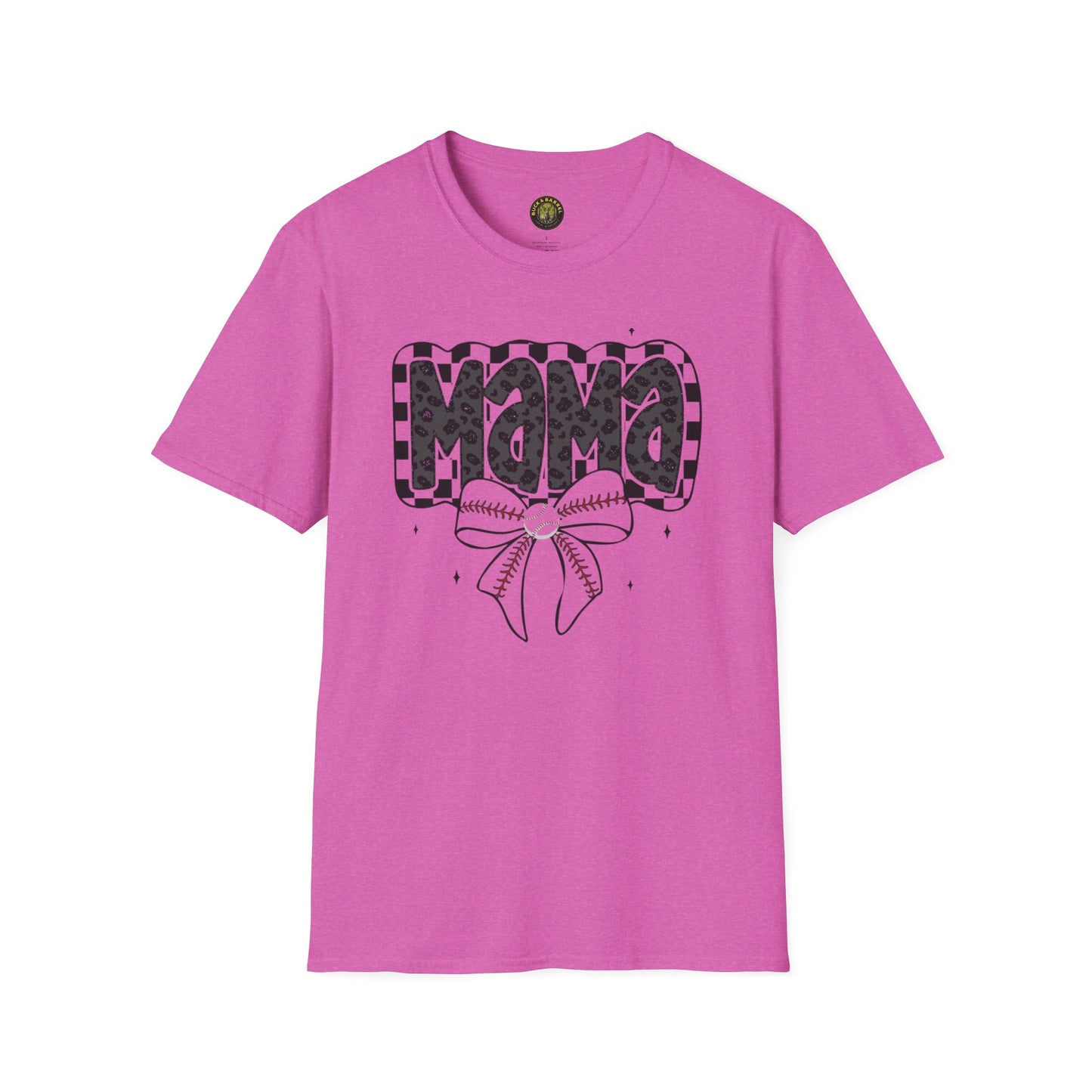 MAMA Baseball Bow Softstyle T-Shirt