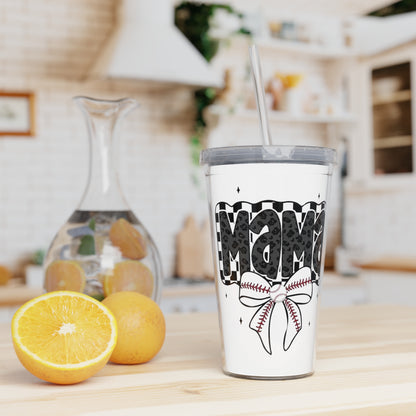 Plastic Tumbler with Straw