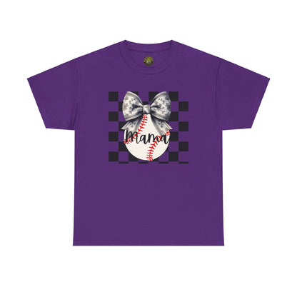 MAMA Baseball Bow Heavy Cotton Tee