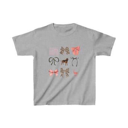 Adorable Kids Bow & Dog Graphic Tee - Perfect for Playtime & Gifts