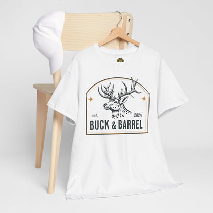 Buck & Barrel Unisex Heavy Cotton Tee - Perfect for Outdoors Enthusiasts