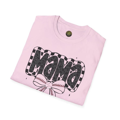 MAMA Baseball Bow Softstyle T-Shirt