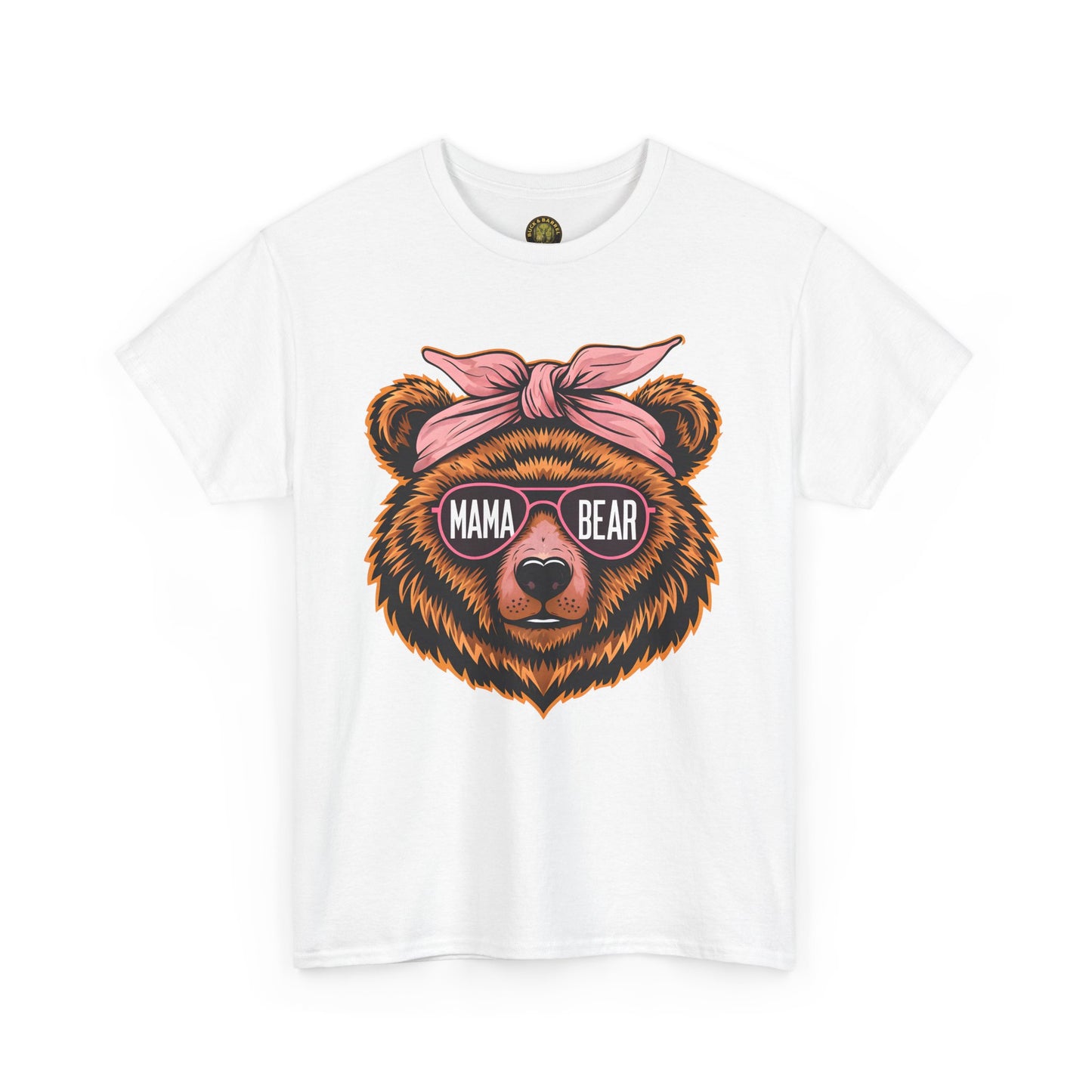 Mama Bear Unisex Heavy Cotton Tee - Cute Graphic T-Shirt for Moms