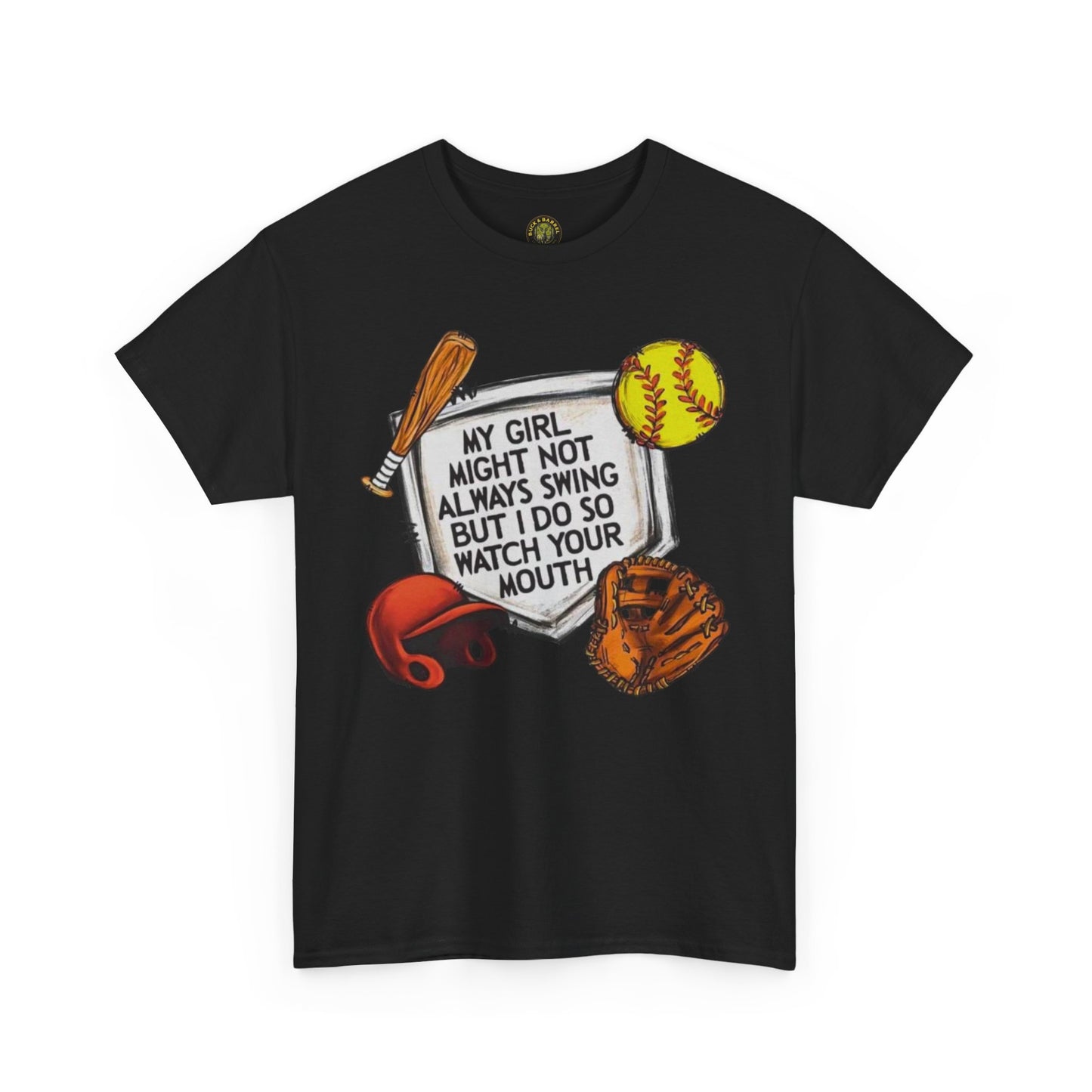 My girl softball Cotton Tee