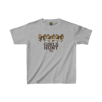 Girls Hunt Camo Bow Kids Tee - Perfect for Outdoor Adventures & Celebrations