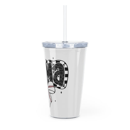 Plastic Tumbler with Straw