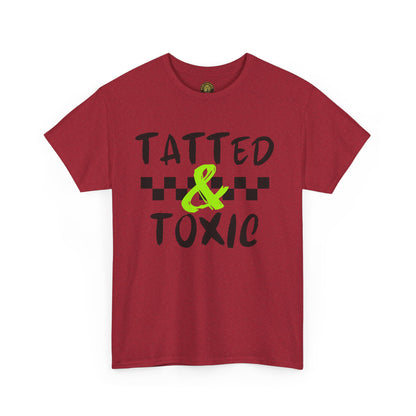 Unisex Heavy Cotton Tee - 'Tatted & Toxic' Graphic Shirt for Bold Style