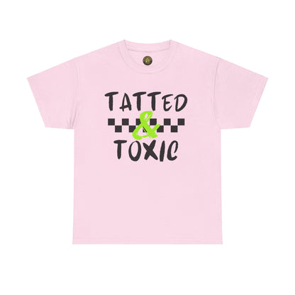 Unisex Heavy Cotton Tee - 'Tatted & Toxic' Graphic Shirt for Bold Style