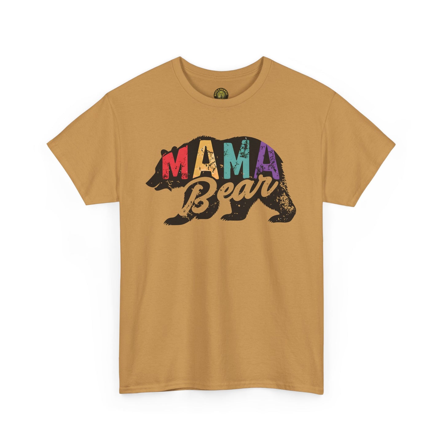 Mama Bear Unisex Heavy Cotton Tee - Colorful Graphic Tee for Moms