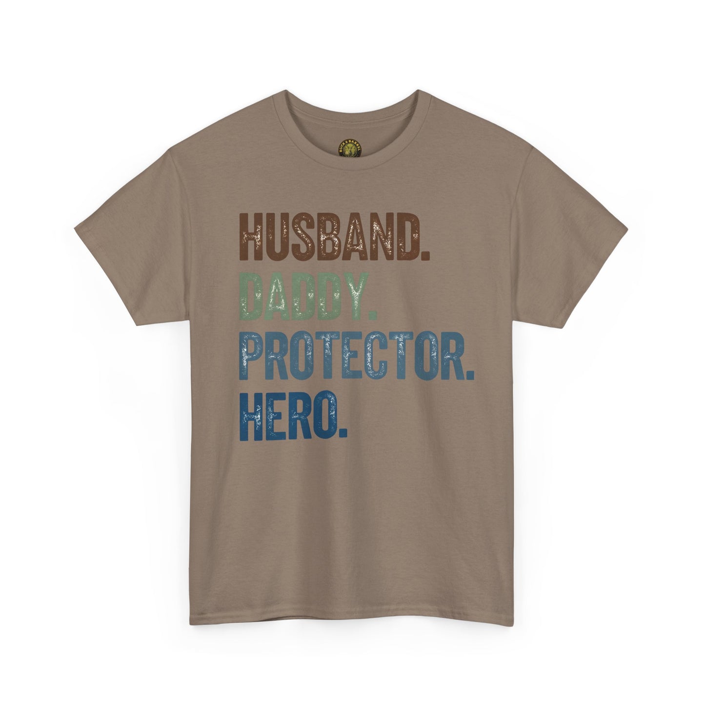 Husband Daddy Protector Hero Unisex Heavy Cotton Tee