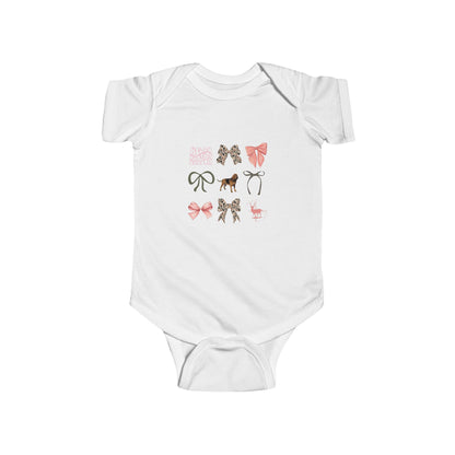 Cute Animal & Bow Baby Bodysuit | Infant Jersey Clothing for Baby Girls