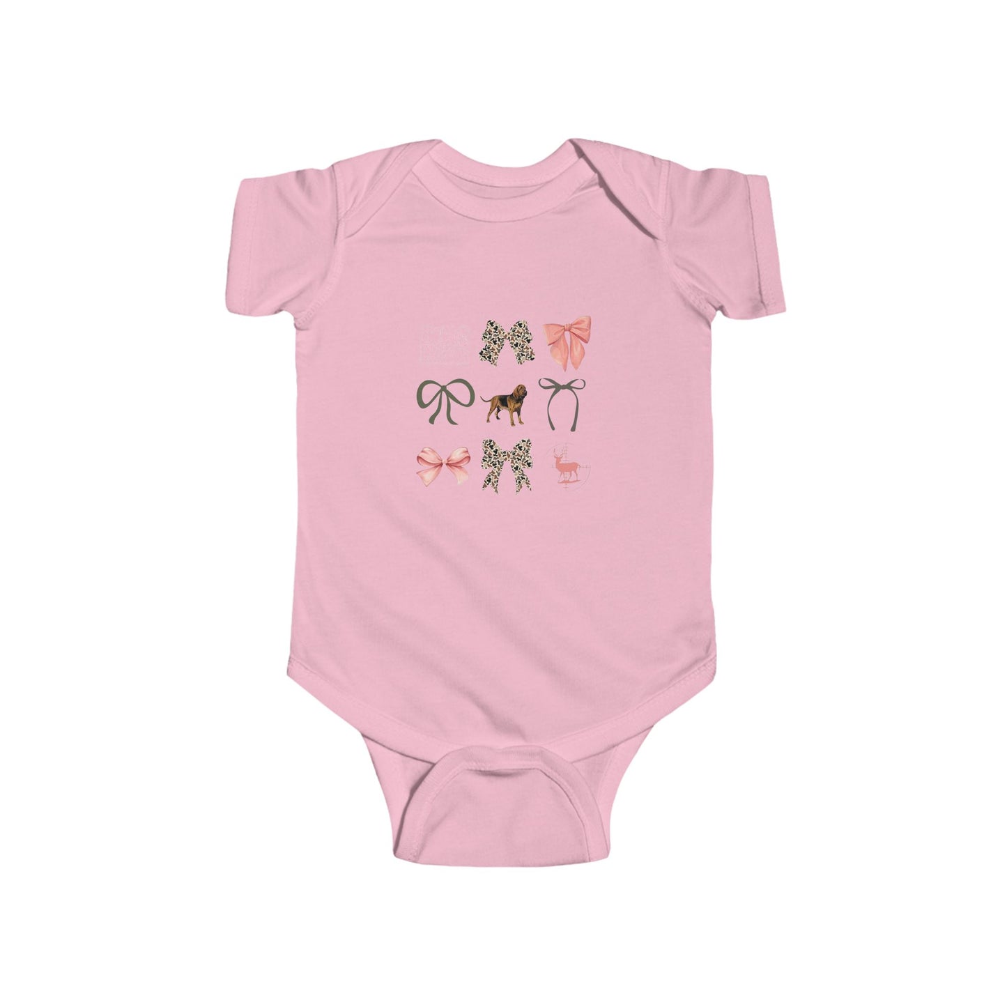 Cute Animal & Bow Baby Bodysuit | Infant Jersey Clothing for Baby Girls