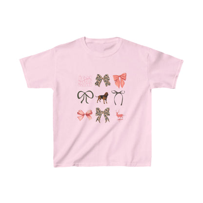 Adorable Kids Bow & Dog Graphic Tee - Perfect for Playtime & Gifts