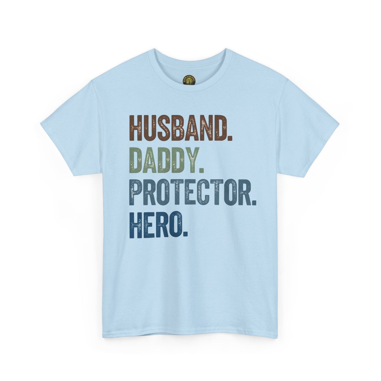 Husband Daddy Protector Hero Unisex Heavy Cotton Tee