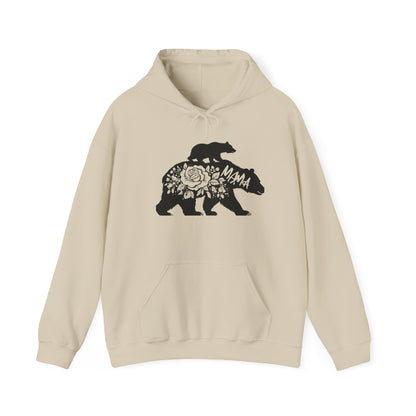 Mama Bear Floral Sweatshirt | Unisex Heavy Blend™ Hooded Sweatshirt for Nature Lovers