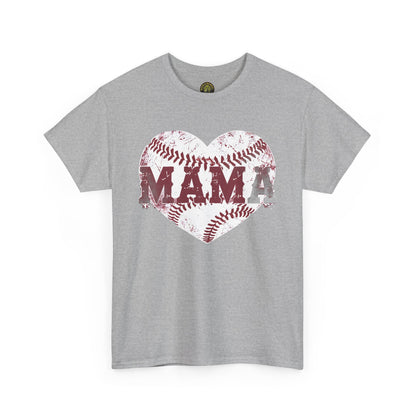 MAMA Baseball heart Unisex Heavy Cotton Tee