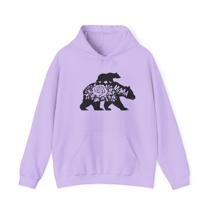 Mama Bear Floral Sweatshirt | Unisex Heavy Blend™ Hooded Sweatshirt for Nature Lovers