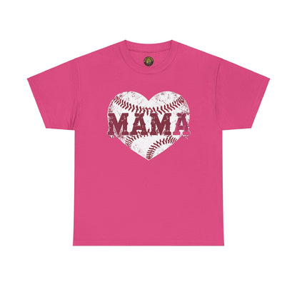 MAMA Baseball heart Unisex Heavy Cotton Tee