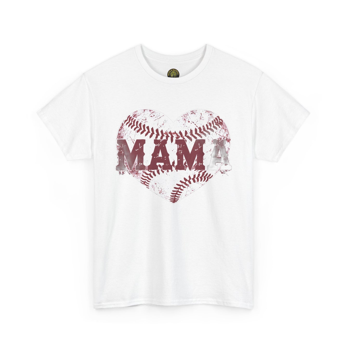 MAMA Baseball heart Unisex Heavy Cotton Tee