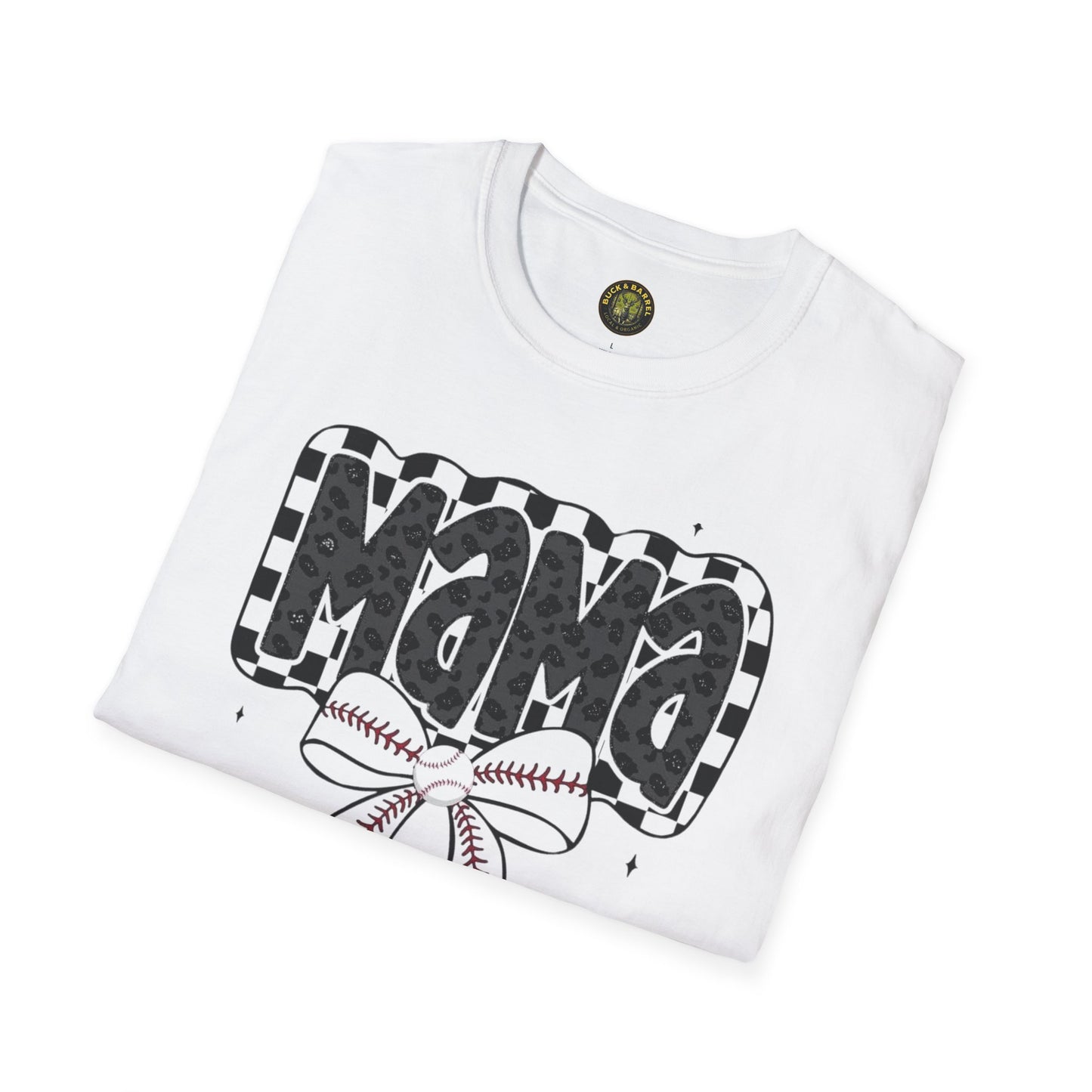 MAMA Baseball Bow Softstyle T-Shirt