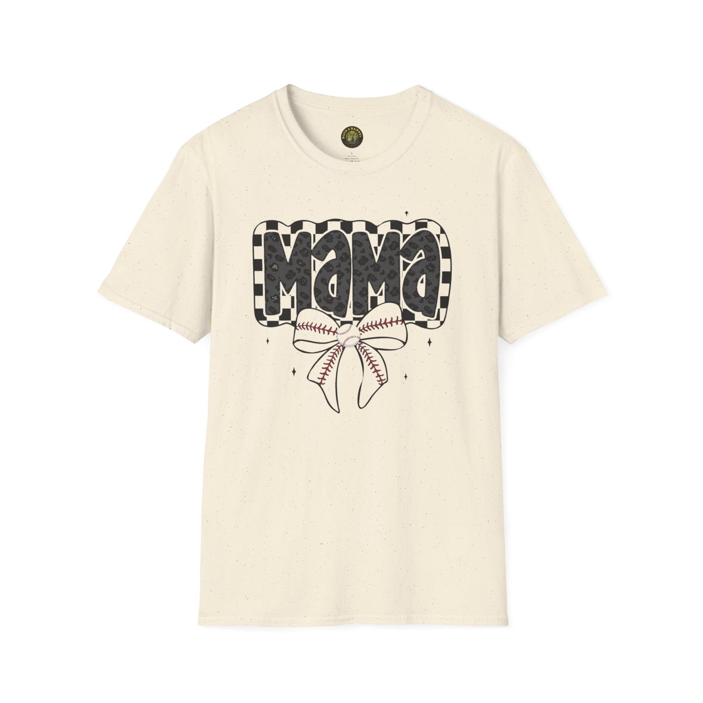 MAMA Baseball Bow Softstyle T-Shirt