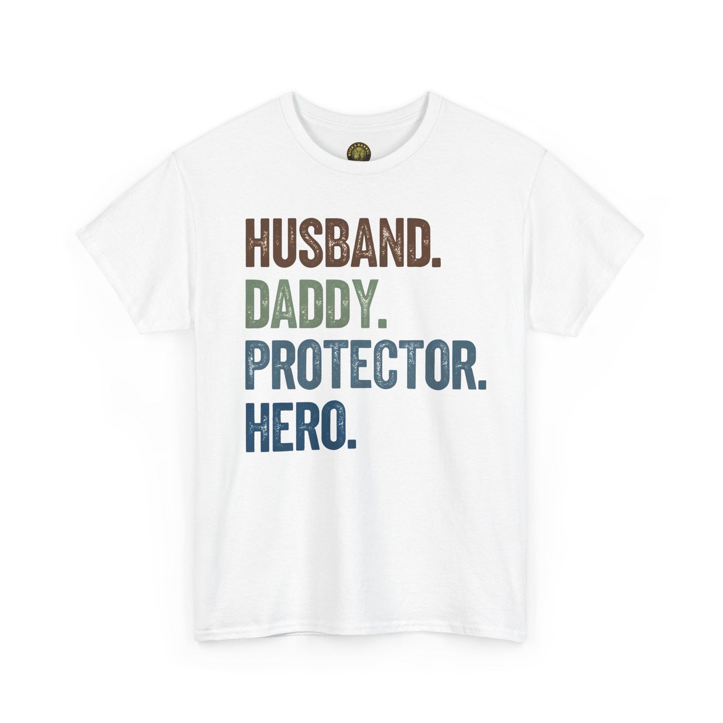 Husband Daddy Protector Hero Unisex Heavy Cotton Tee