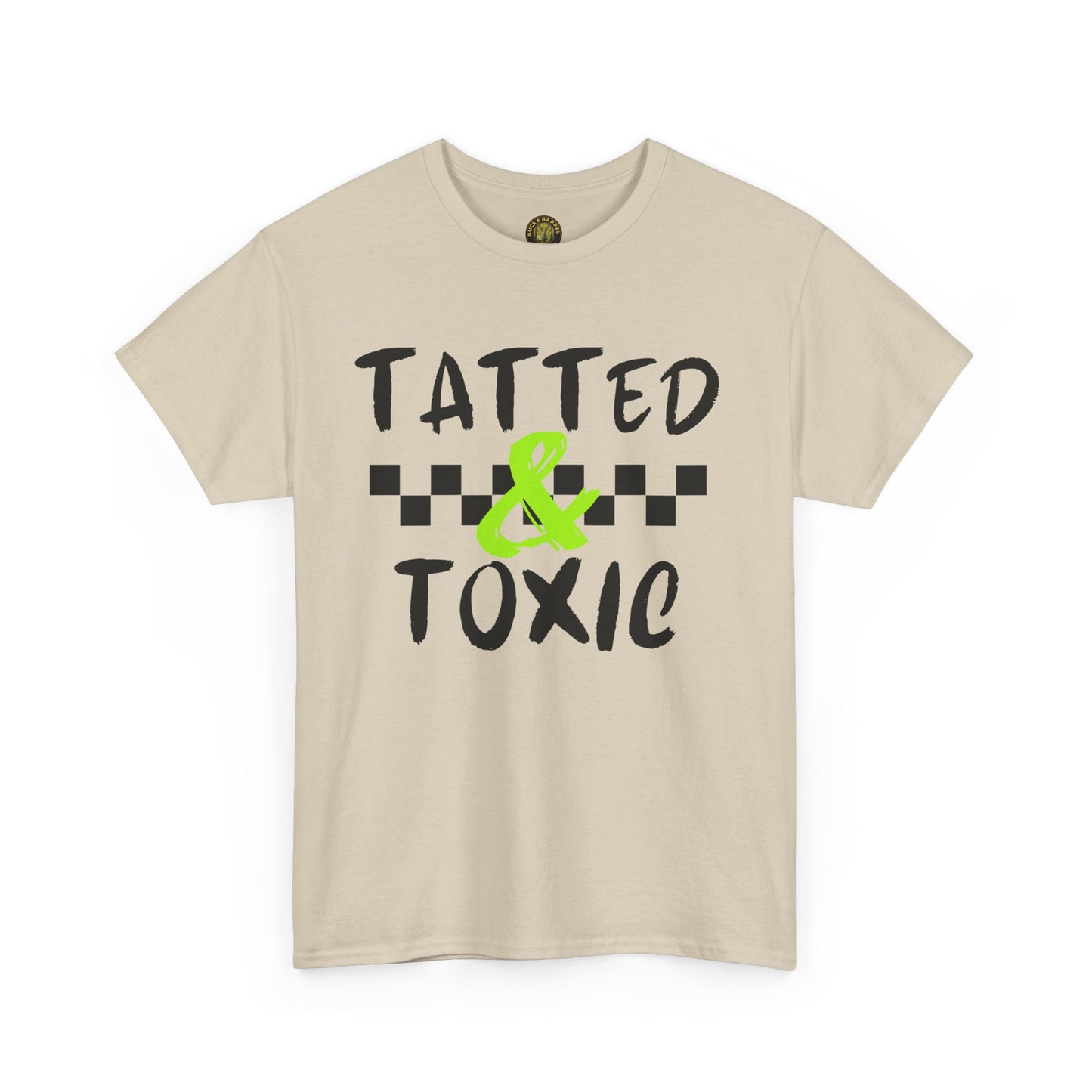 Unisex Heavy Cotton Tee - 'Tatted & Toxic' Graphic Shirt for Bold Style